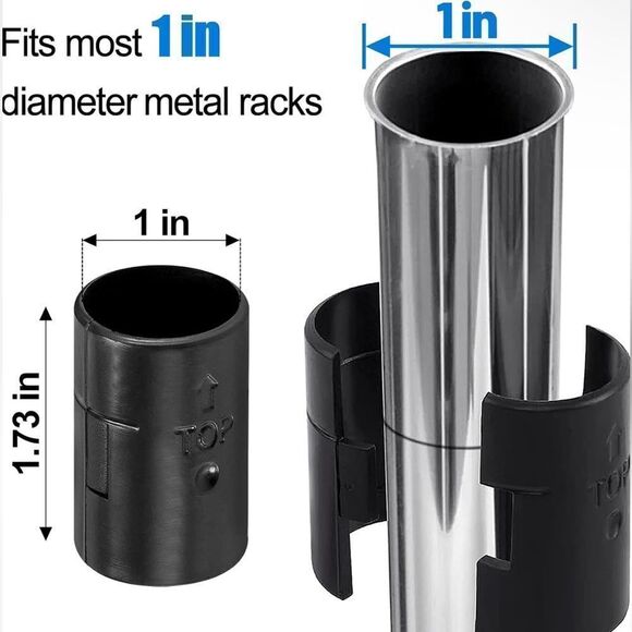 🤯5/$20🤯 72 Pcs Wire Shelving Lock Clips For 1” Post NIB - Picture 2 of 6